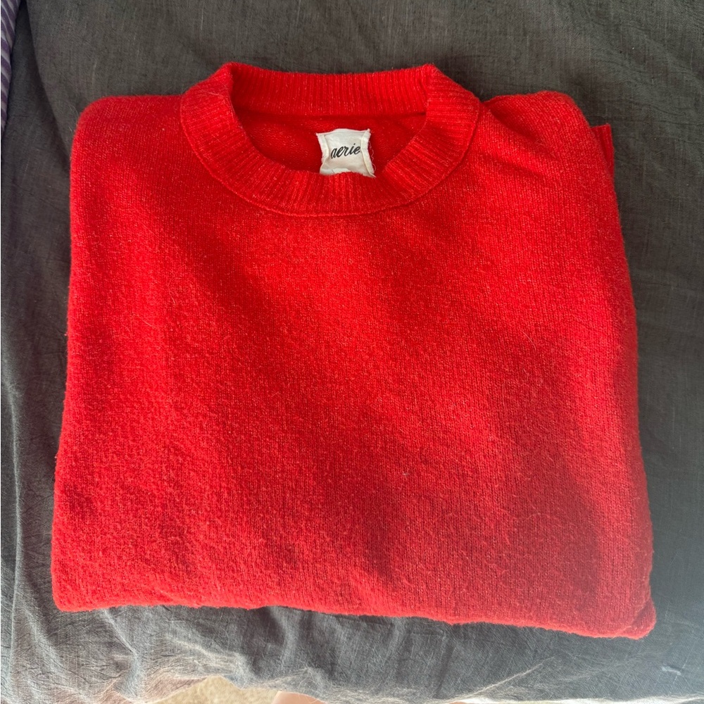 Oversized red aerie sweater